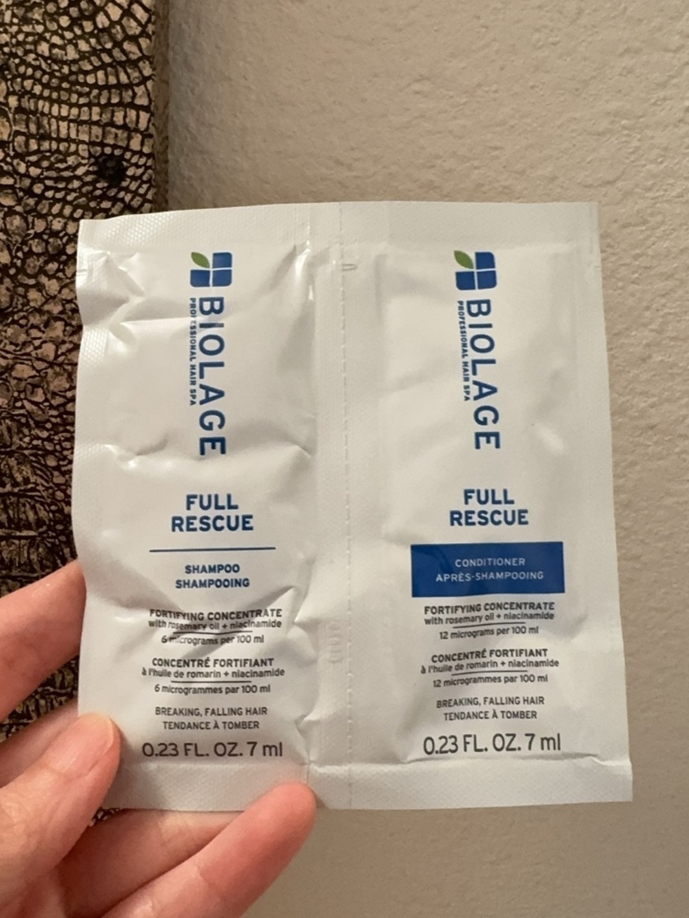 Biolage FULL RESCUE Shampoo & Conditioner 0.23 fl. oz/ 7 mL Samples*2